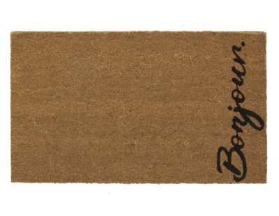 Paillasson coco intérieur extérieur 75 x 45 cm (Bonjour)