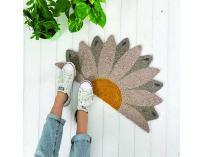 Paillasson déco en fibres de coco 70 x 40 cm (Marguerite)
