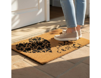 Paillasson en fibre de coco 60 x 40 cmi (Le bonheur est ici)