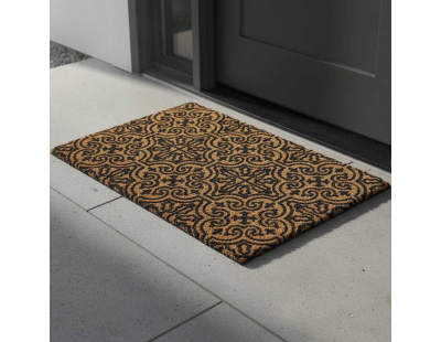 Paillasson en fibres de coco Arabesques 60 x 40 cm modèle aléatoire