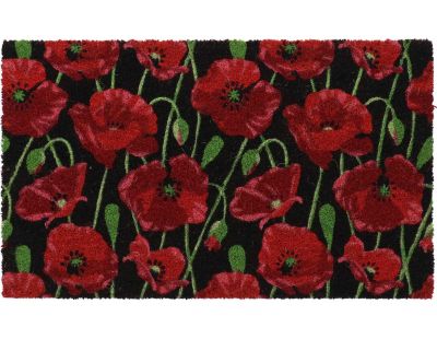 Paillasson en fibres de coco Coquelicots