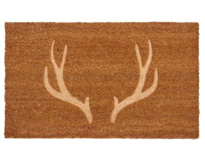 Paillasson coco intérieur extérieur 75 x 45 cm (Bois de cerf thermocompressé)