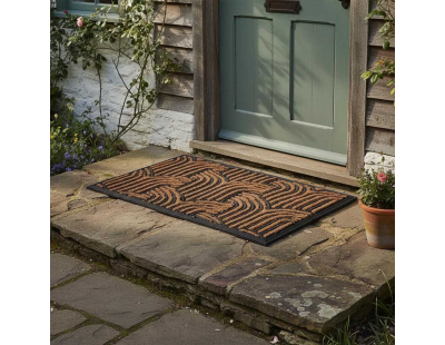 Paillasson en fibres de coco et caoutchouc avec motifs 75 x 45 cm (Art déco)