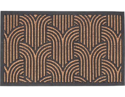 Paillasson en fibres de coco et caoutchouc avec motifs 75 x 45 cm (Art déco)