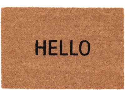 Paillasson en coco et PVC 60 x 40 cm (Hello)