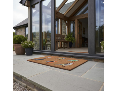 Paillasson en fibres de coco oiseaux