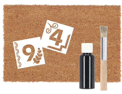 Paillasson en fibres de coco à personnaliser DIY (Numéros)