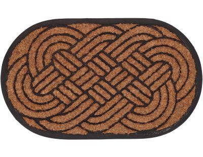 Paillasson en fibres de coco tissé et caoutchouc