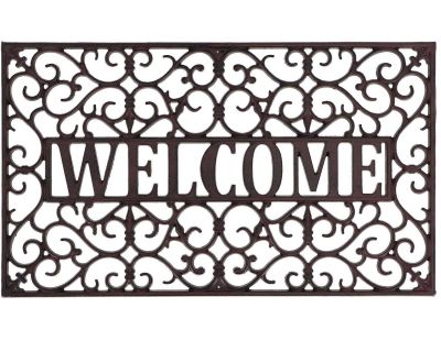 Paillasson en fonte rectangulaire Welcome