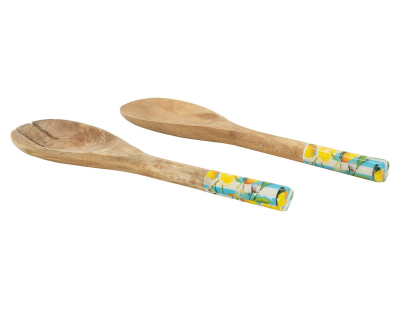 Paire de couverts en manguier  Citron