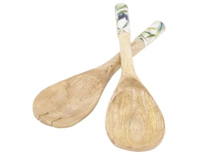 Couverts à salade en manguier et résine OLIVE (la paire) (Les couverts)