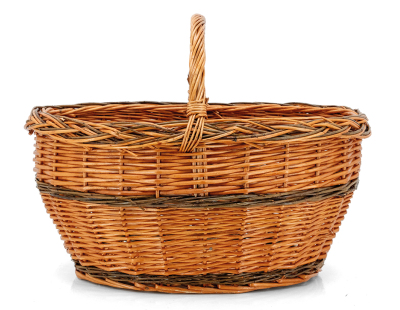 Panier Lucette en osier buff (Arrondi)
