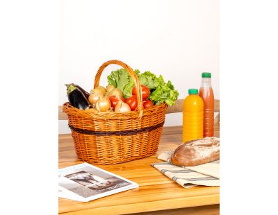 Panier Lucette en osier buff (Droit)