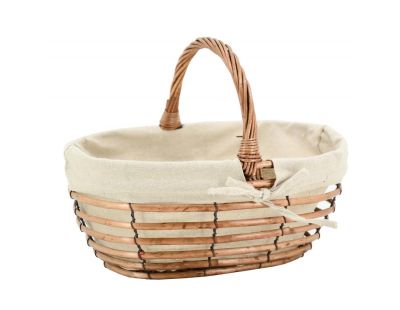 Panier ajouré en osier et jute 35 cm