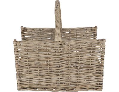 Panier à bûches en branches de saule