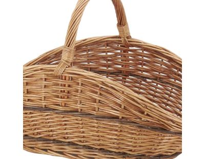 Panier à bûches en osier buff