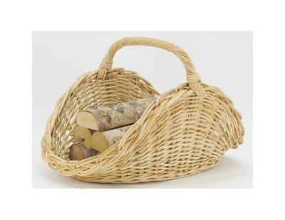 Panier à bûches en poelet (Oval clair)