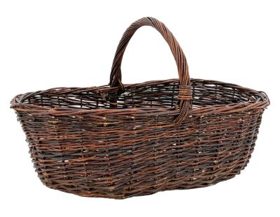 Panier à champignons en osier brut