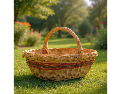 Panier à champignons en osier buff
