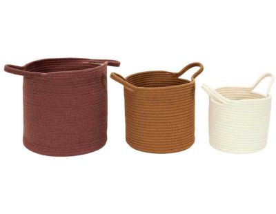 Panier en coton Nature (Lot de 3)