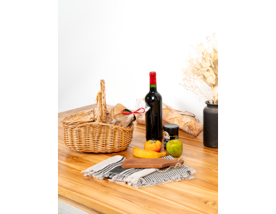 Panier 2 couvercles en osier miel