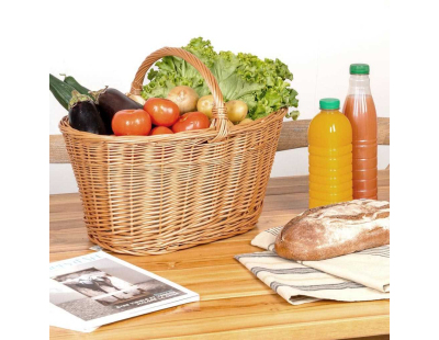 Panier crocane en osier buff
