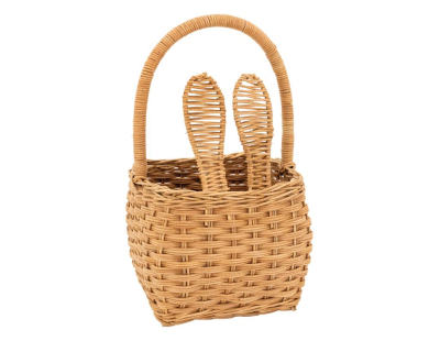 Panier lapin enfant en rotin