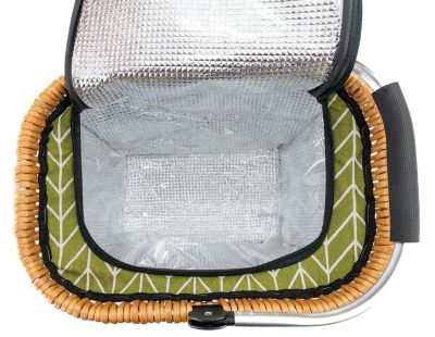 Panier isotherme à anse pliable en osier