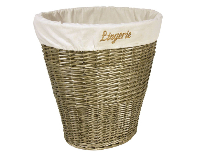 Panier à linge en éclisse grise