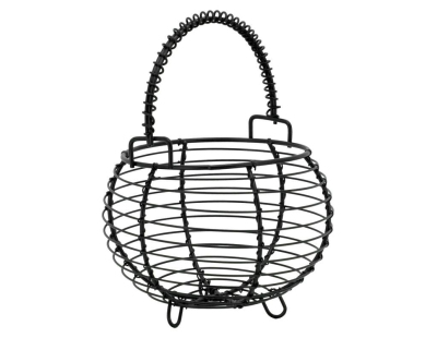 Panier à œufs en métal noir