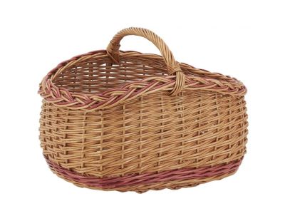 Panier en osier buff et marron