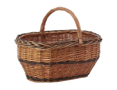 Panier Lucette en osier buff (Arrondi)