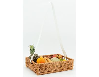 Panier ouvreuse cinéma en osier (Avec sangle ajustable à poser)