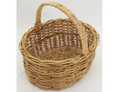 Panier ovale en poelet marron