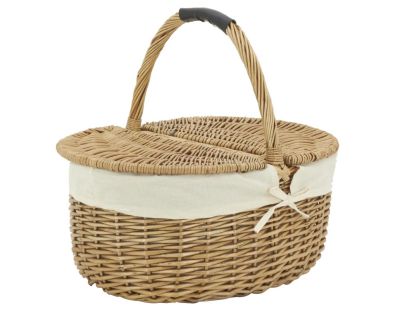 Panier en osier avec couvercle