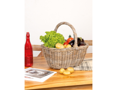 Panier en poelet gris