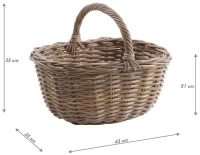 Panier en poelet gris