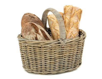 Panier en poelet gris