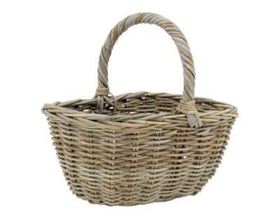 Panier en poelet gris