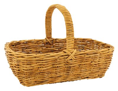 Panier rectangulaire en poelet naturel