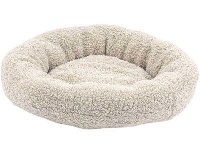 Panier rond en bouclette 60 cm (Beige)