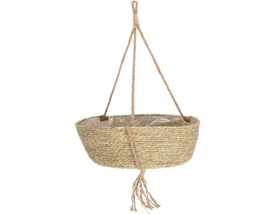 Panier suspendu en jonc de mer Nardus 25 x 13 cm