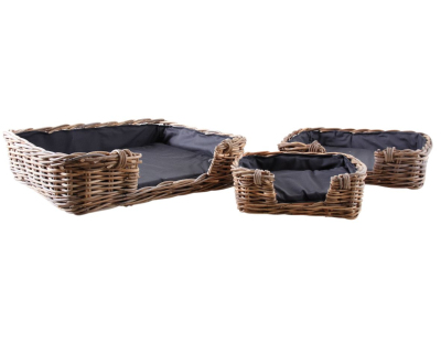 Paniers pour chien en poelet gris