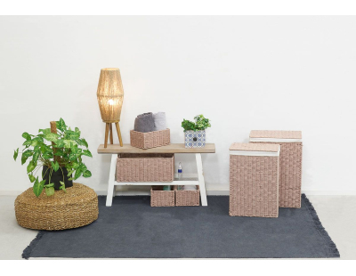 Paniers à linge en papier cordé taupe avec corbeilles (Lot de7)