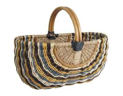 Duo de panier en rotin (Multicolore)
