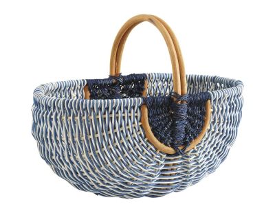 Duo de panier en rotin (Bleu)