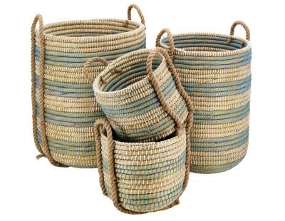 Cache-pots en jonc naturel (Lot de 4)