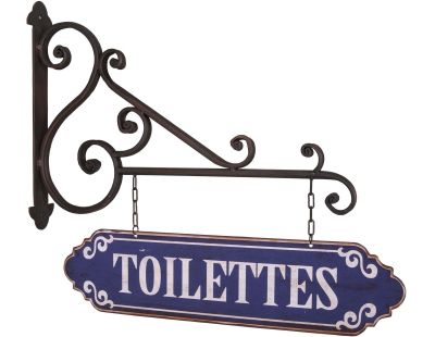 Panneau avec patère vintage toilettes