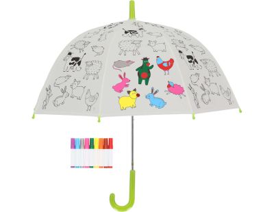 Parapluie enfant à colorier 70 cm (Animaux de la ferme)