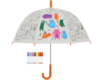 Parapluie enfant à colorier 70 cm (Chats)